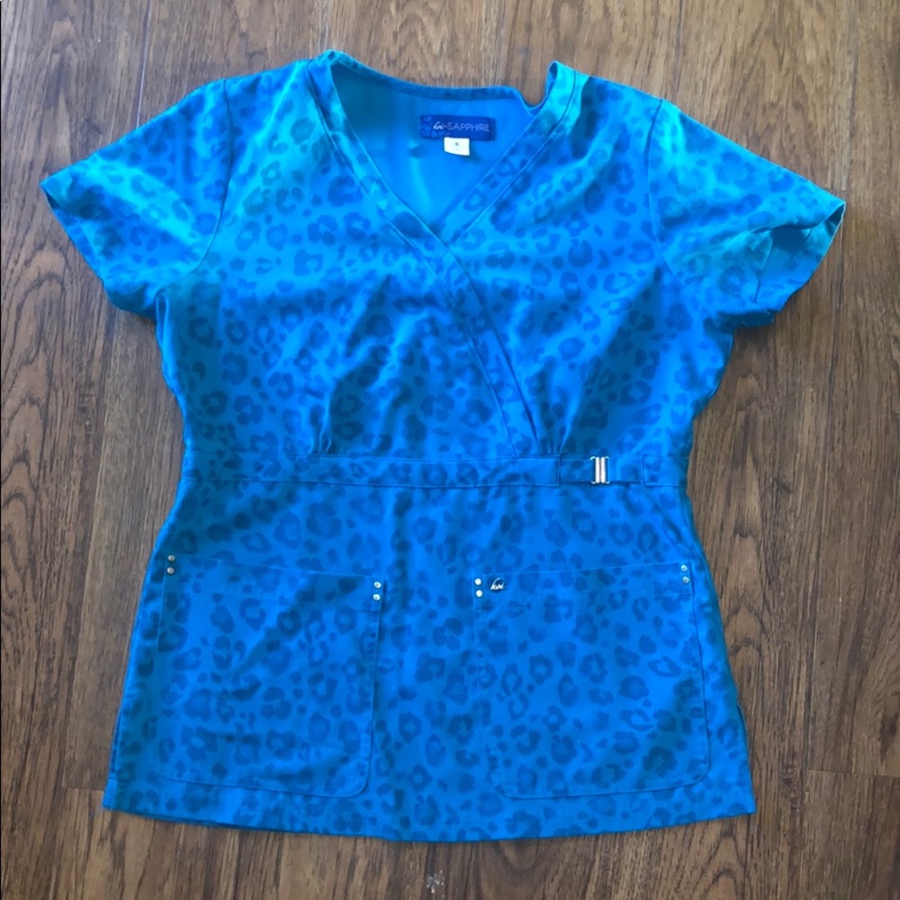 Women’s Leopard print Koi scrub top
